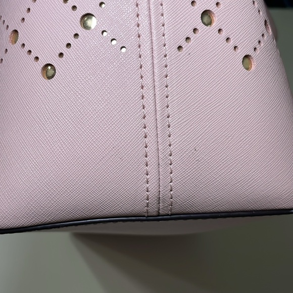 Michael Kors Light Pink Tote with Cutout Gold Accents - Picture 13 of 16